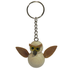 Brelok drewniany sowa